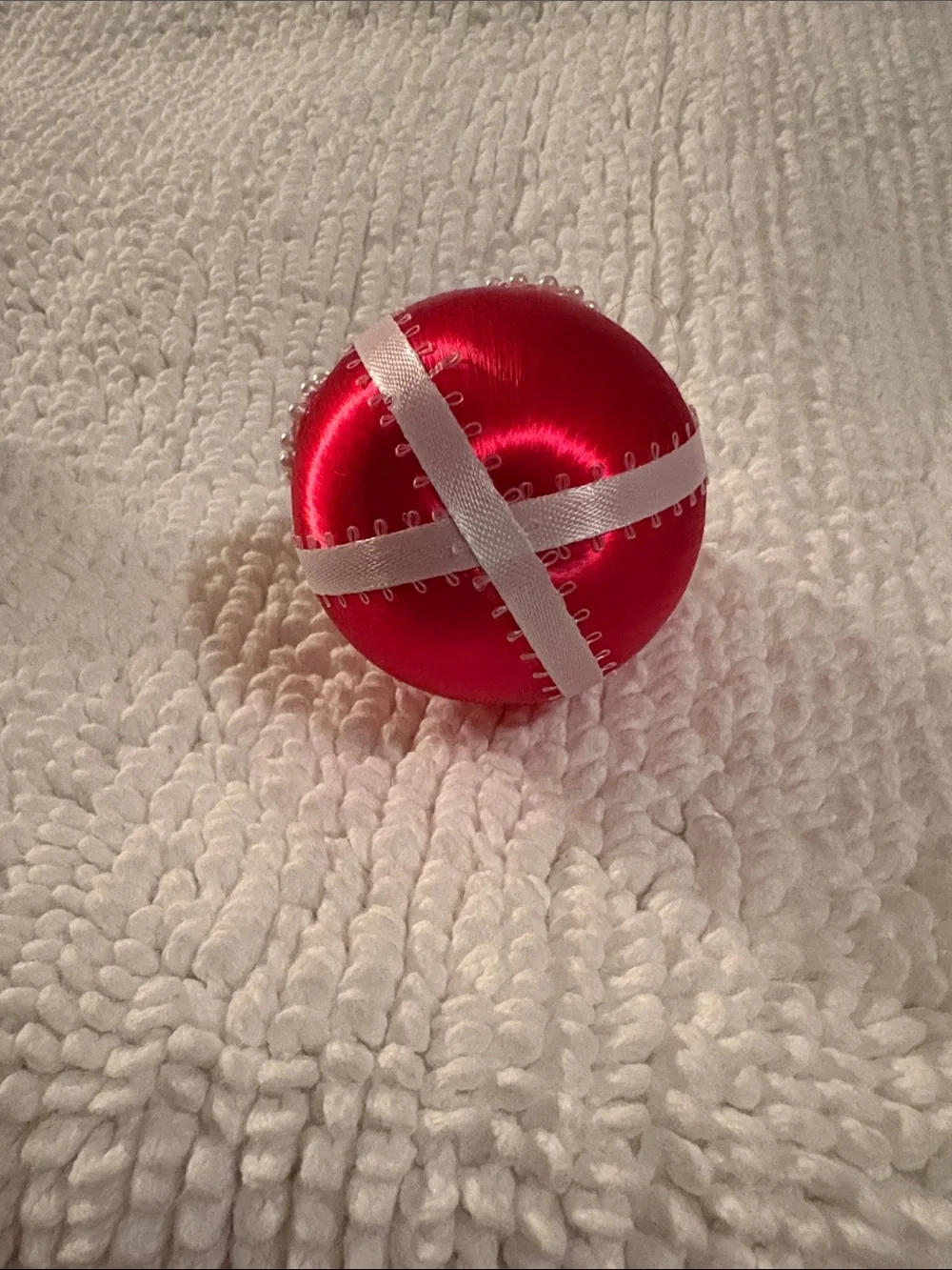 4 Handcrafted Satin Holiday Ornaments